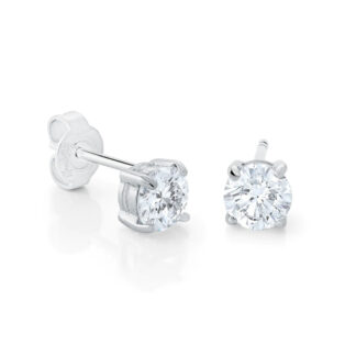 SEA325 - S.S. 6MM WHITE CZ STUD