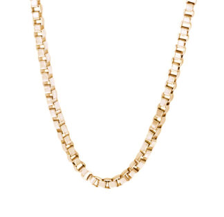 SYN9  YELLOW-IP S.STEEL 5MM POLISHED BOX 24" CHAIN