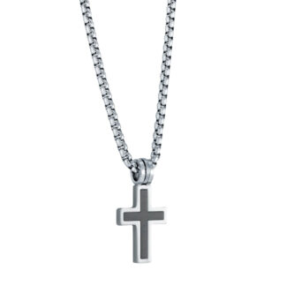 SC167 - S.S. BLACK IP BRUSHED CROSS