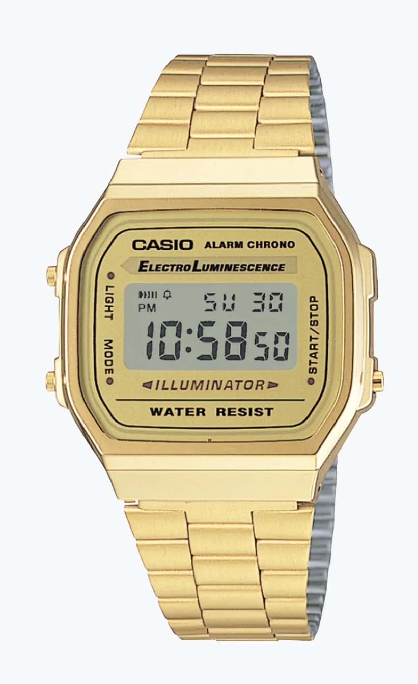 A168WG-9VT - M"S CLASSIC DIGITAL METAL GOLD