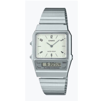 AQ800E-7A2VT - VINTAGE ANA-DIGITAL METAL WHT/SILVER