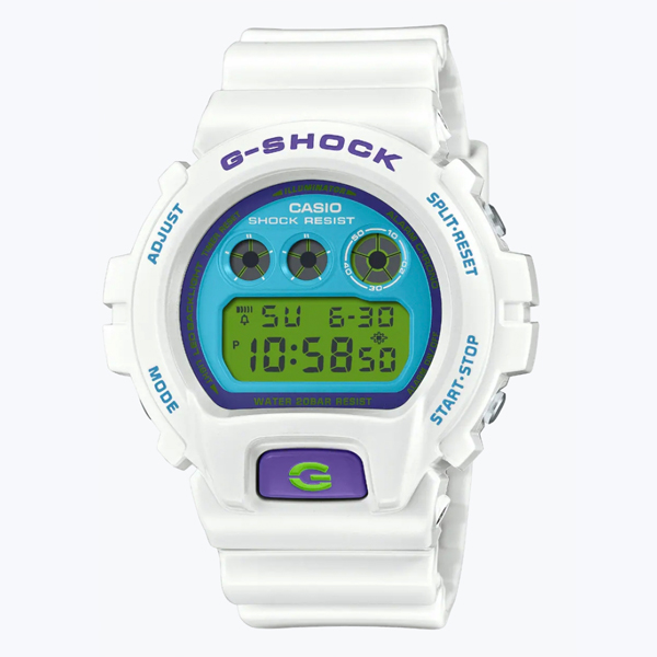DW6900RCS-7 - COLORS FROM 2000s, VIVID BLUE DIAL, WHITE BASE