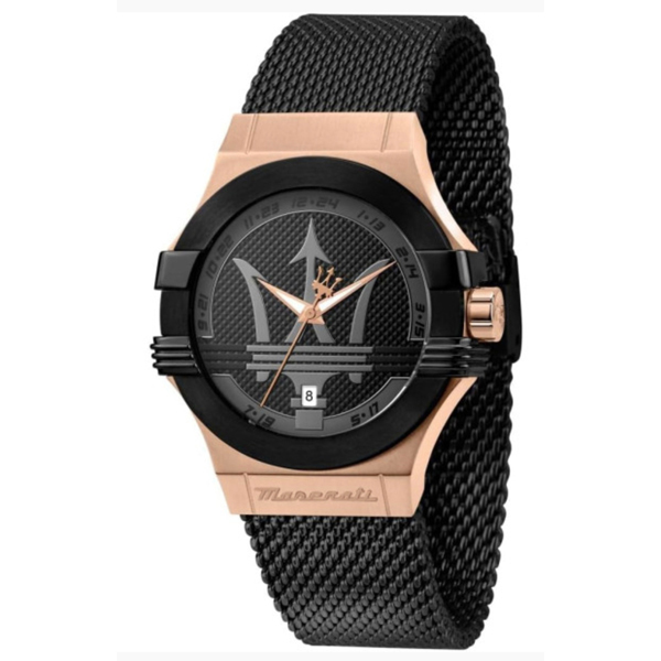 R8853108010 - P OT E N Z A 42MM 3H BLACK DIAL MESH BR BLK MOV. TMI VJ42, WR 100M