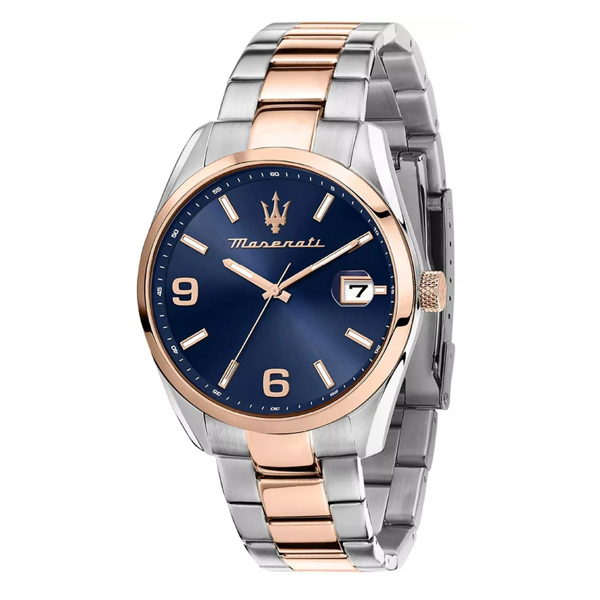 8853151006 - SUCCESSO 43MM 3H BLUE DIAL BR SS+RG MOV. MIYOTA 2415, WR 50M